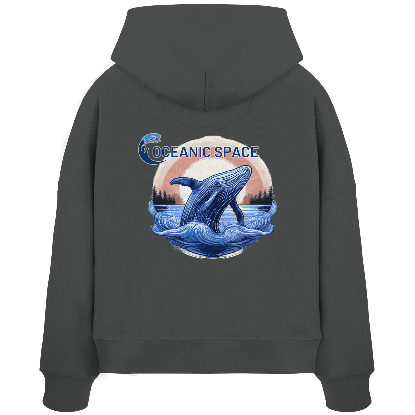 OCEANIC SPACE - Save our oceans - Womens Organic Boxcut Hoodie - ThreadLabs