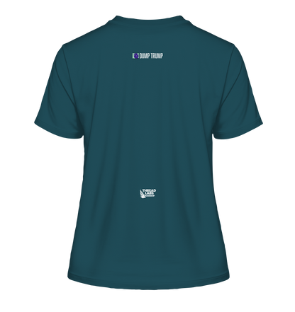 Dump Trump - Error 404: Truth not found - Fitted Ladies Organic Shirt - ThreadLabs