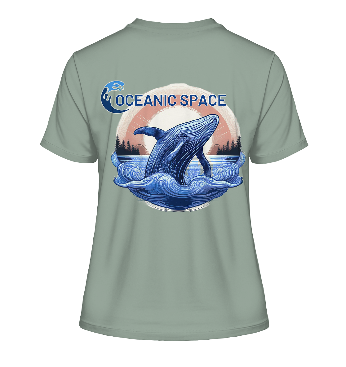OCEANIC SPACE - Save our oceans - Fitted Ladies Organic Shirt - ThreadLabs