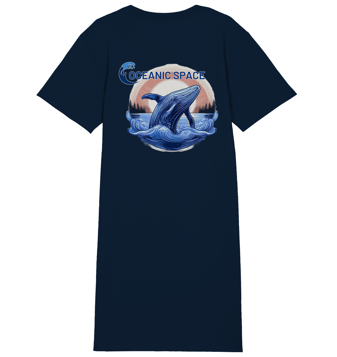OCEANIC SPACE - Save our oceans - Ladies Organic Shirt Dress - ThreadLabs