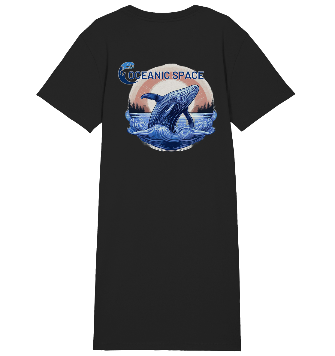 OCEANIC SPACE - Save our oceans - Ladies Organic Shirt Dress - ThreadLabs