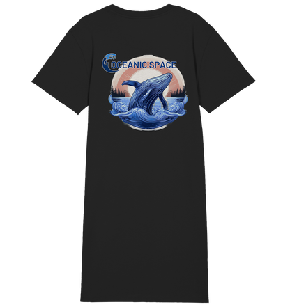 OCEANIC SPACE - Save our oceans - Ladies Organic Shirt Dress - ThreadLabs