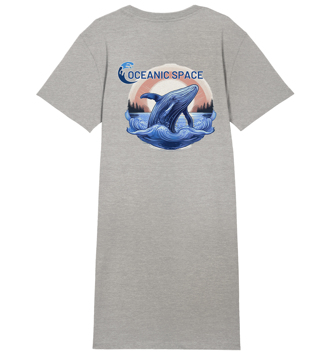 OCEANIC SPACE - Save our oceans - Ladies Organic Shirt Dress - ThreadLabs
