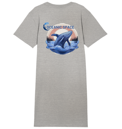 OCEANIC SPACE - Save our oceans - Ladies Organic Shirt Dress - ThreadLabs