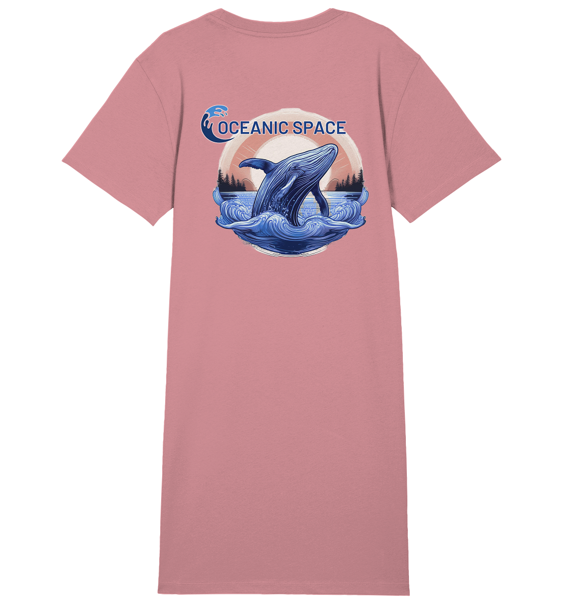 OCEANIC SPACE - Save our oceans - Ladies Organic Shirt Dress - ThreadLabs