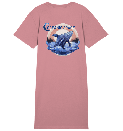 OCEANIC SPACE - Save our oceans - Ladies Organic Shirt Dress - ThreadLabs
