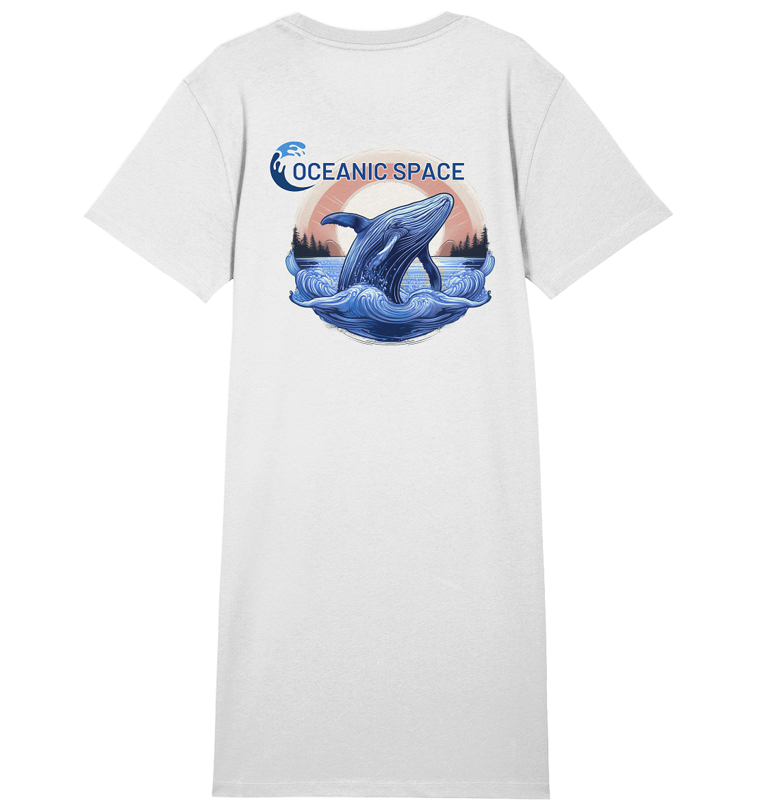OCEANIC SPACE - Save our oceans - Ladies Organic Shirt Dress - ThreadLabs
