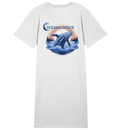 OCEANIC SPACE - Save our oceans - Ladies Organic Shirt Dress - ThreadLabs