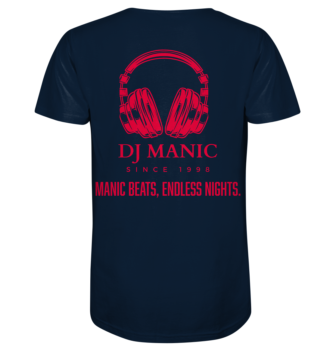 DJ Manic - Streetware - Mens Organic V-Neck Shirt - ThreadLabs