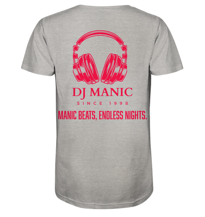 DJ Manic - Streetware - Mens Organic V-Neck Shirt - ThreadLabs