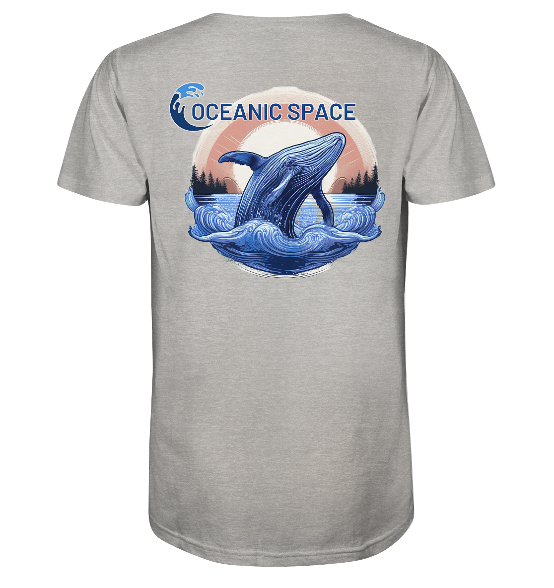 OCEANIC SPACE - Save our oceans - Mens Organic V-Neck Shirt - ThreadLabs