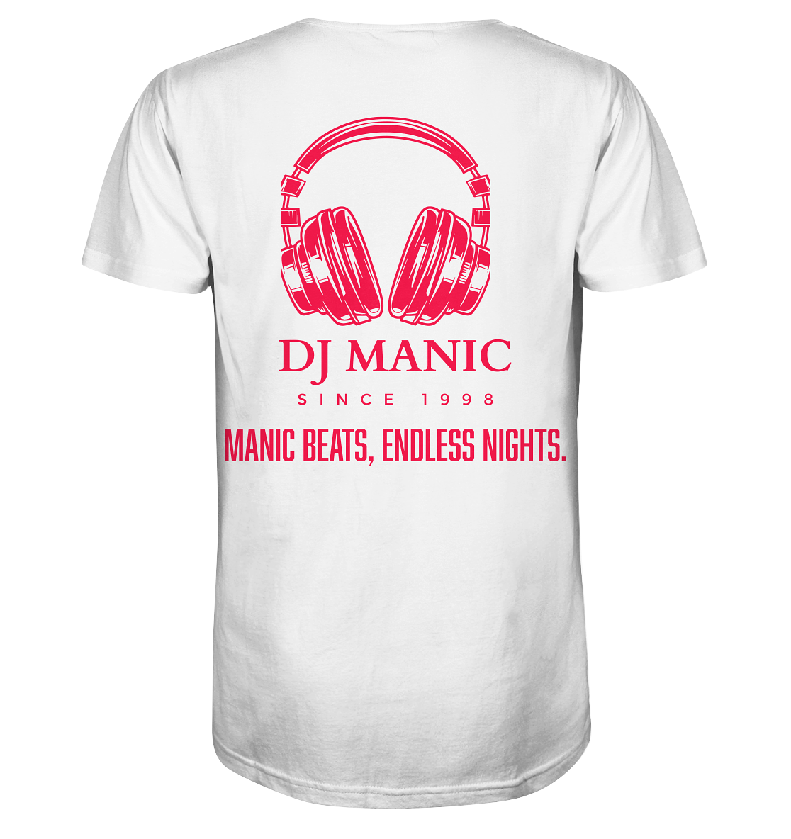DJ Manic - Streetware - Mens Organic V-Neck Shirt - ThreadLabs