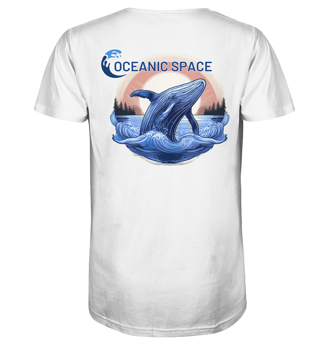 OCEANIC SPACE - Save our oceans - Mens Organic V-Neck Shirt - ThreadLabs