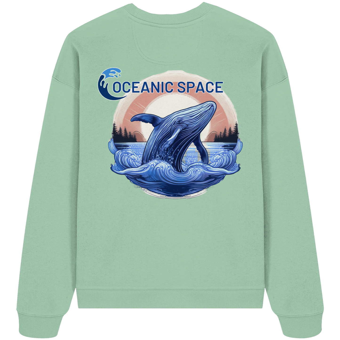 OCEANIC SPACE - Save our oceans - Organic Oversize Sweatshirt - ThreadLabs