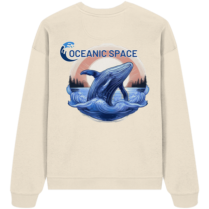 OCEANIC SPACE - Save our oceans - Organic Oversize Sweatshirt - ThreadLabs