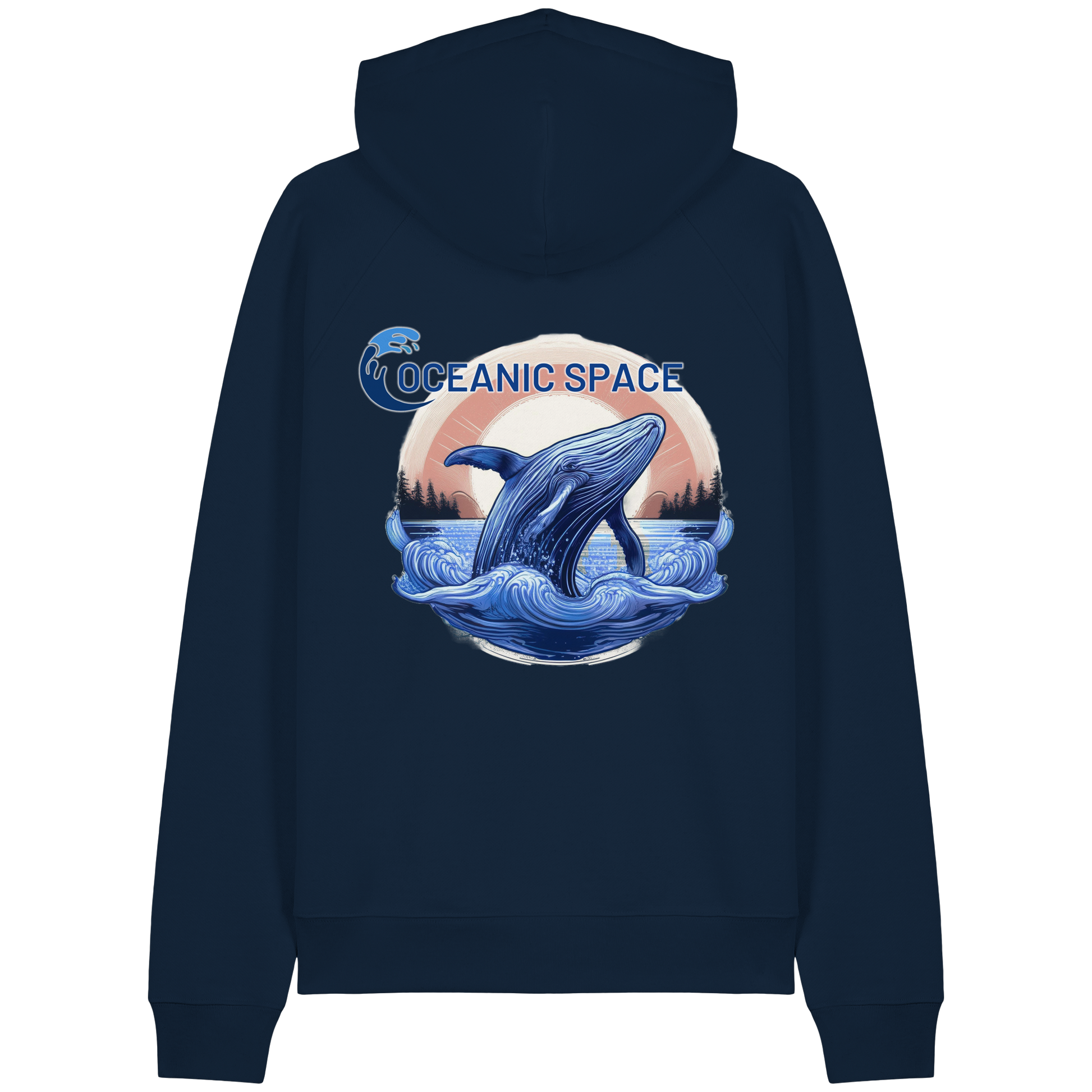 OCEANIC SPACE - Save our oceans - Organic Raglan Hoodie - ThreadLabs