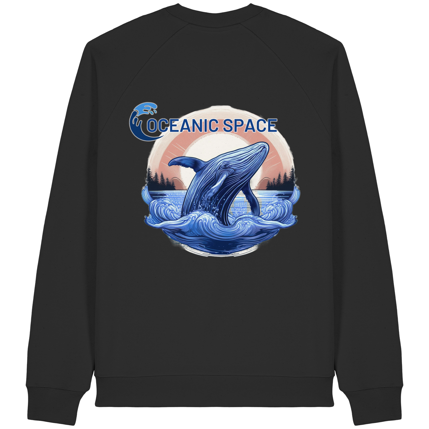 OCEANIC SPACE - Save our oceans - Organic Raglan Sweatshirt - ThreadLabs