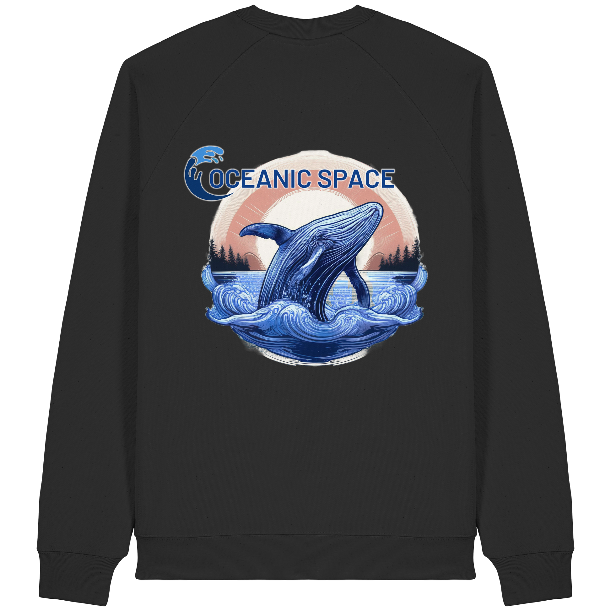 OCEANIC SPACE - Save our oceans - Organic Raglan Sweatshirt - ThreadLabs