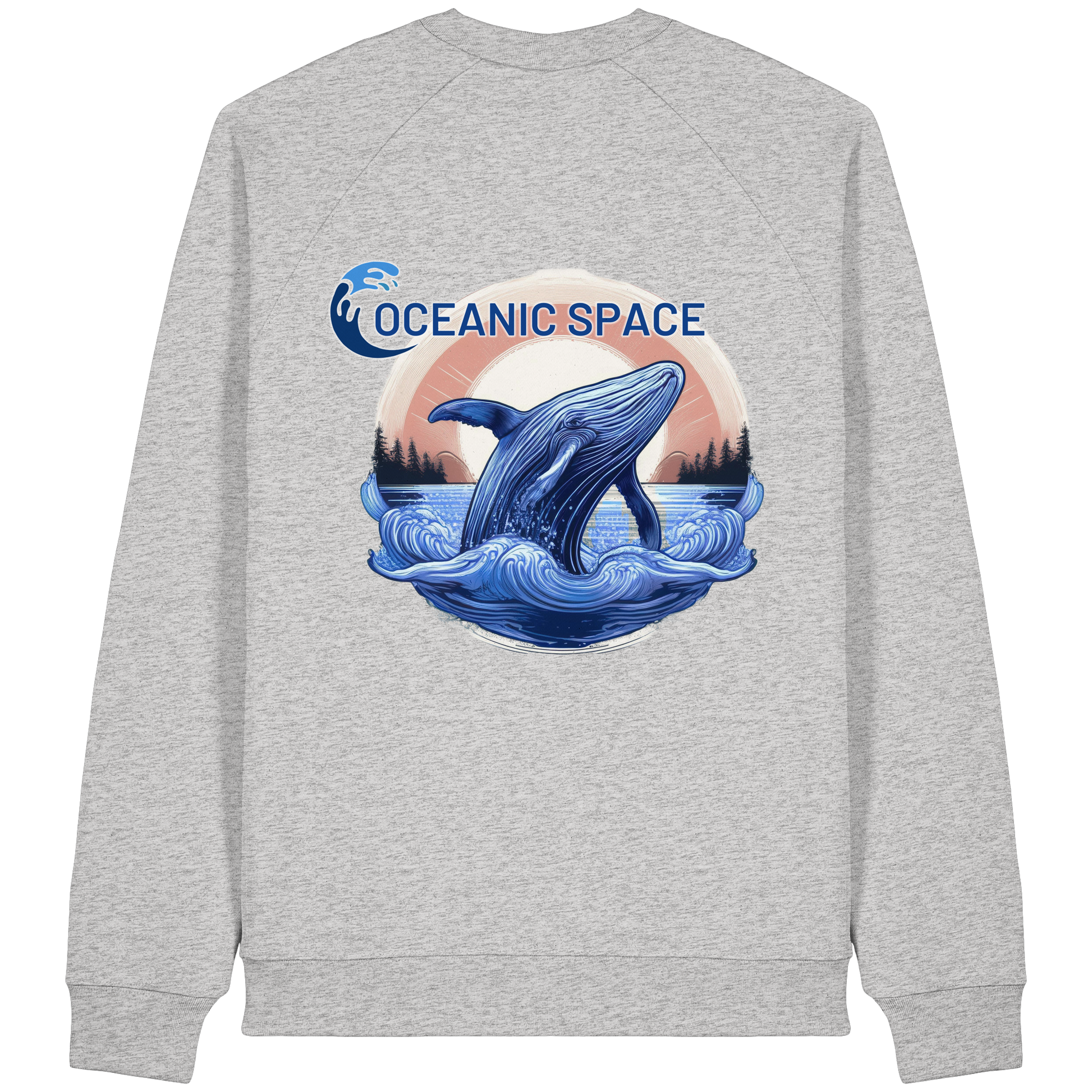OCEANIC SPACE - Save our oceans - Organic Raglan Sweatshirt - ThreadLabs