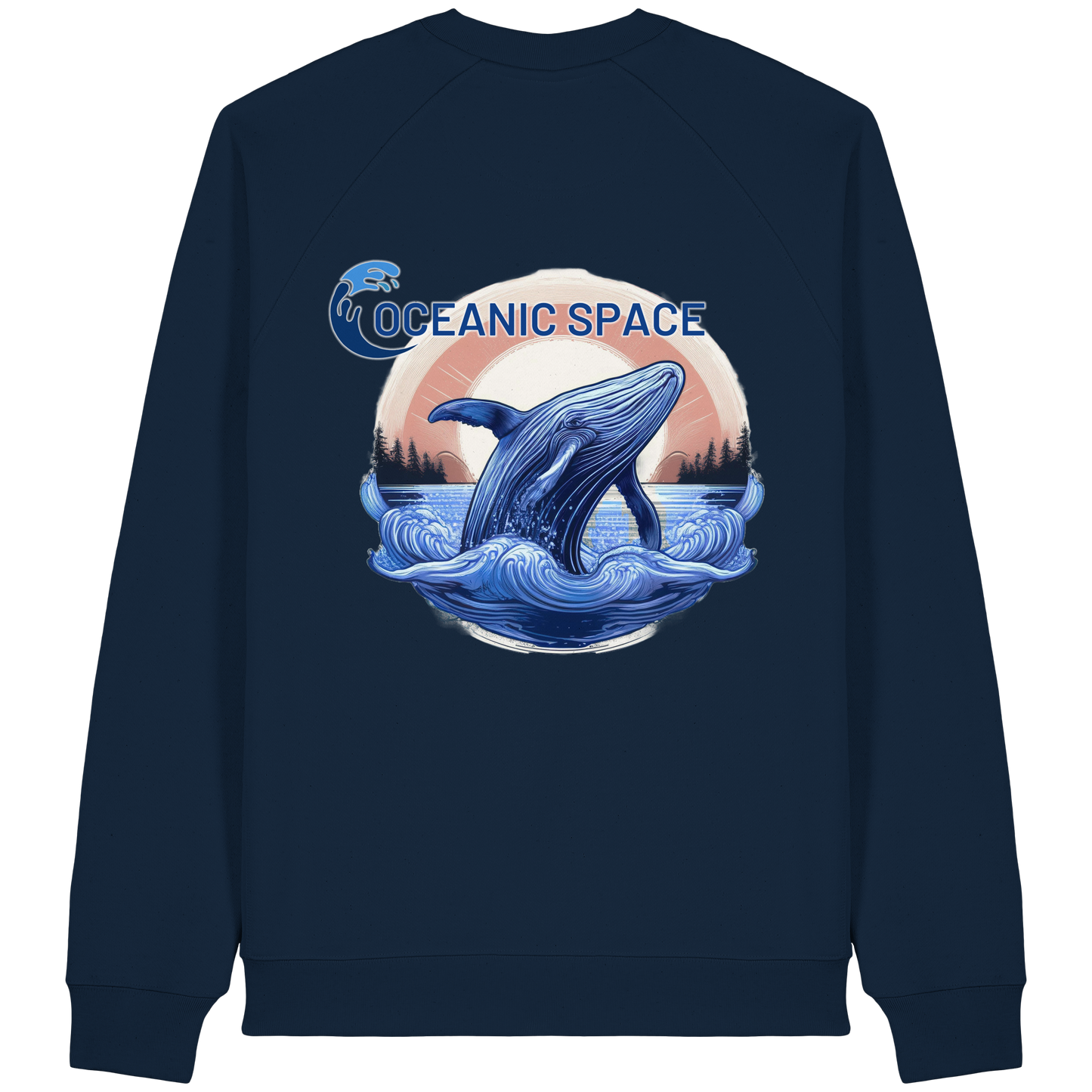 OCEANIC SPACE - Save our oceans - Organic Raglan Sweatshirt - ThreadLabs