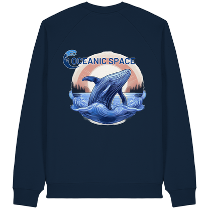 OCEANIC SPACE - Save our oceans - Organic Raglan Sweatshirt - ThreadLabs