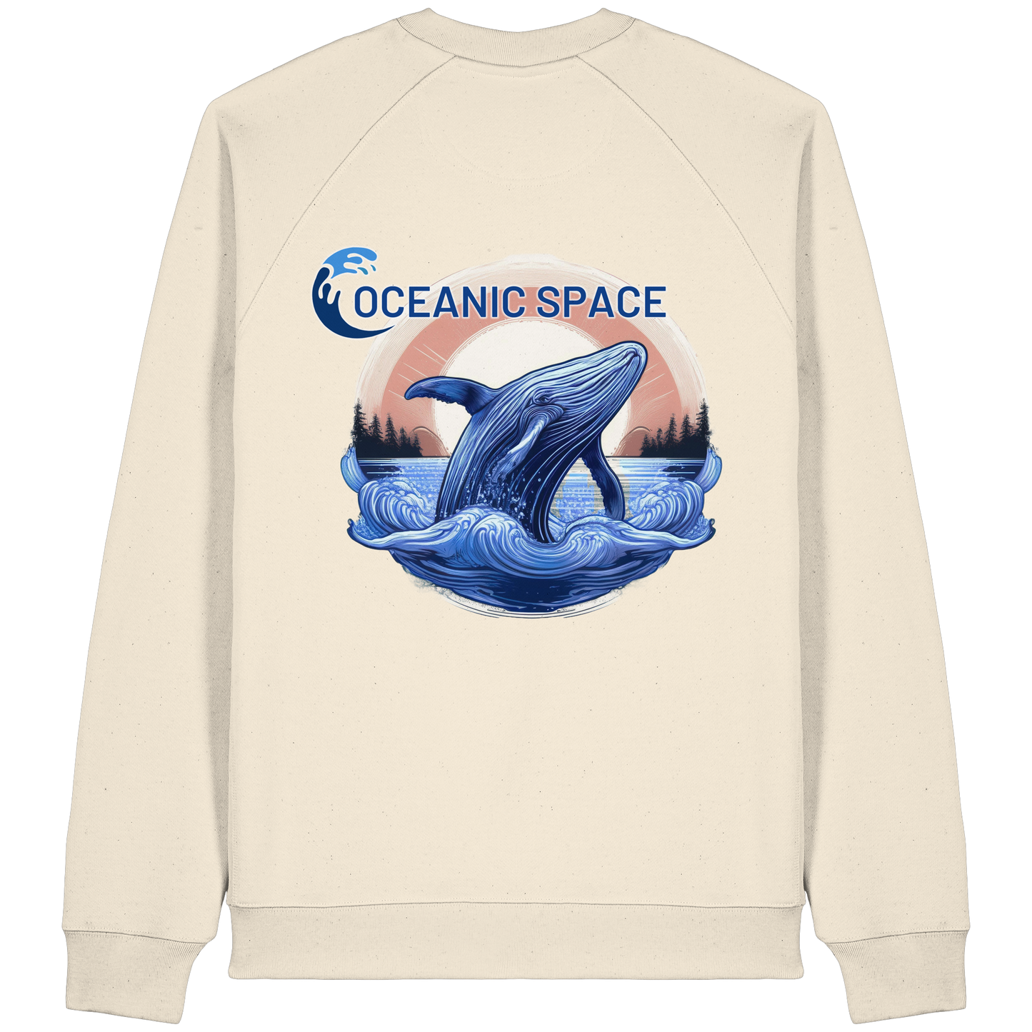 OCEANIC SPACE - Save our oceans - Organic Raglan Sweatshirt - ThreadLabs