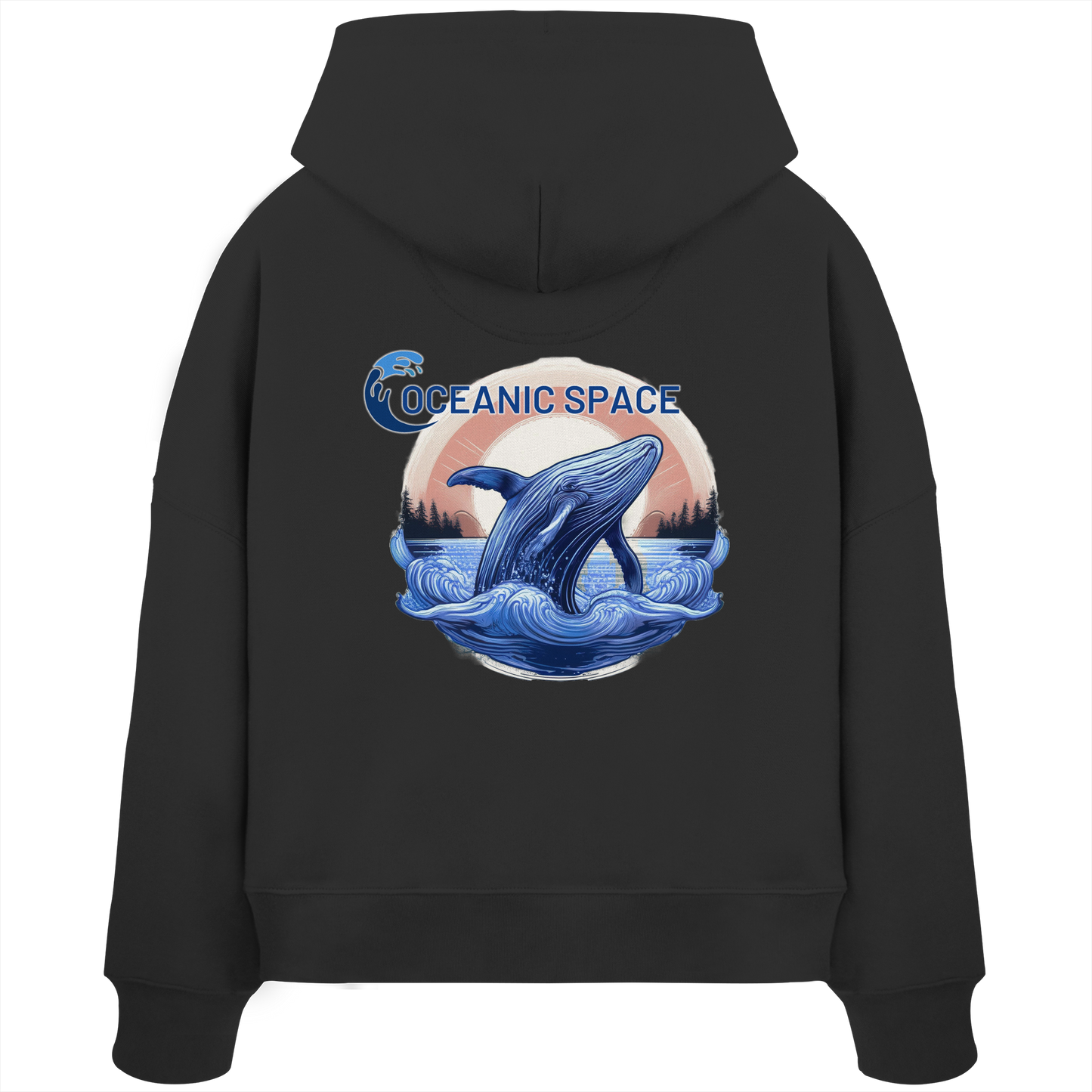 OCEANIC SPACE - Save our oceans - Womens Organic Boxcut Hoodie - ThreadLabs