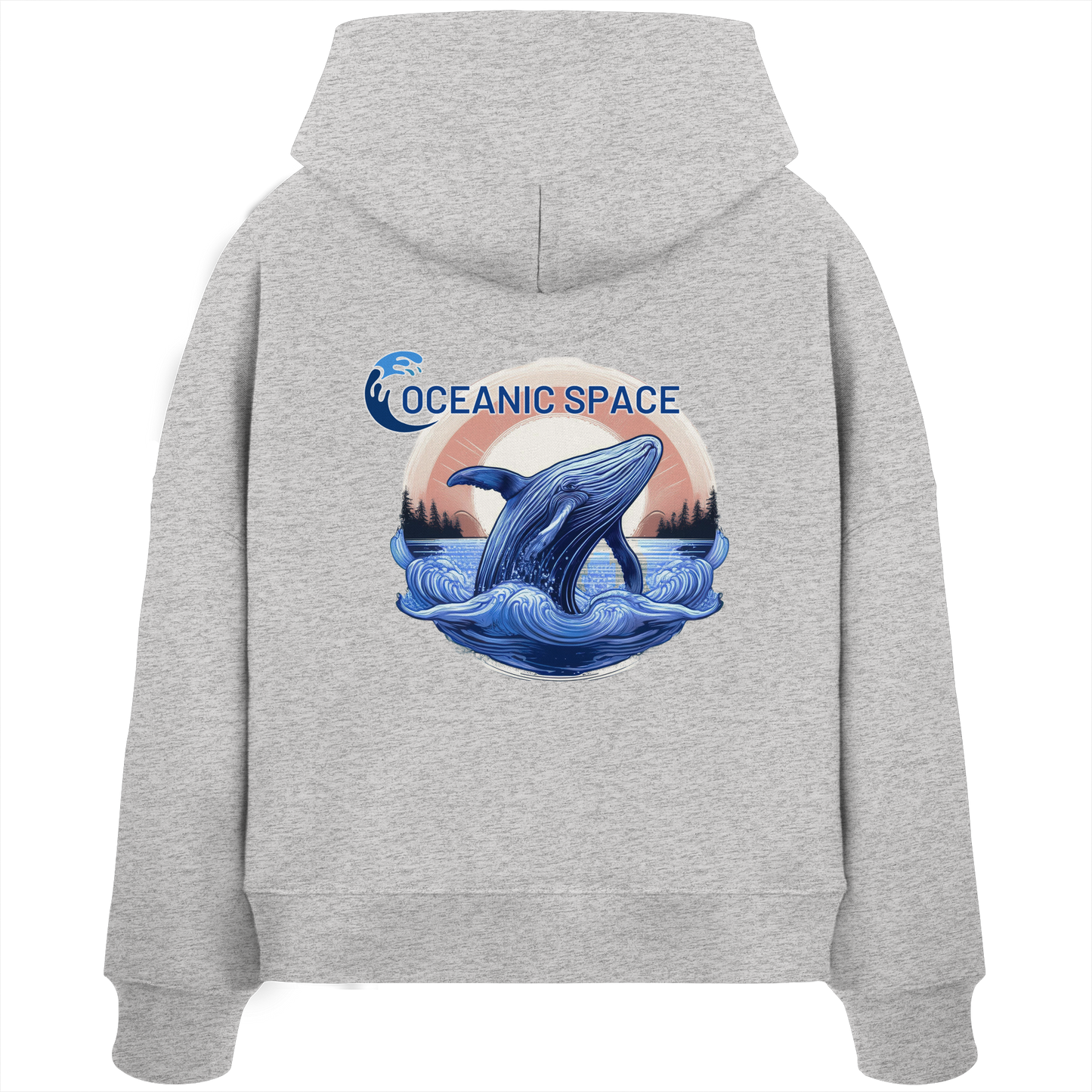 OCEANIC SPACE - Save our oceans - Womens Organic Boxcut Hoodie - ThreadLabs