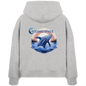 OCEANIC SPACE - Save our oceans - Womens Organic Boxcut Hoodie - ThreadLabs
