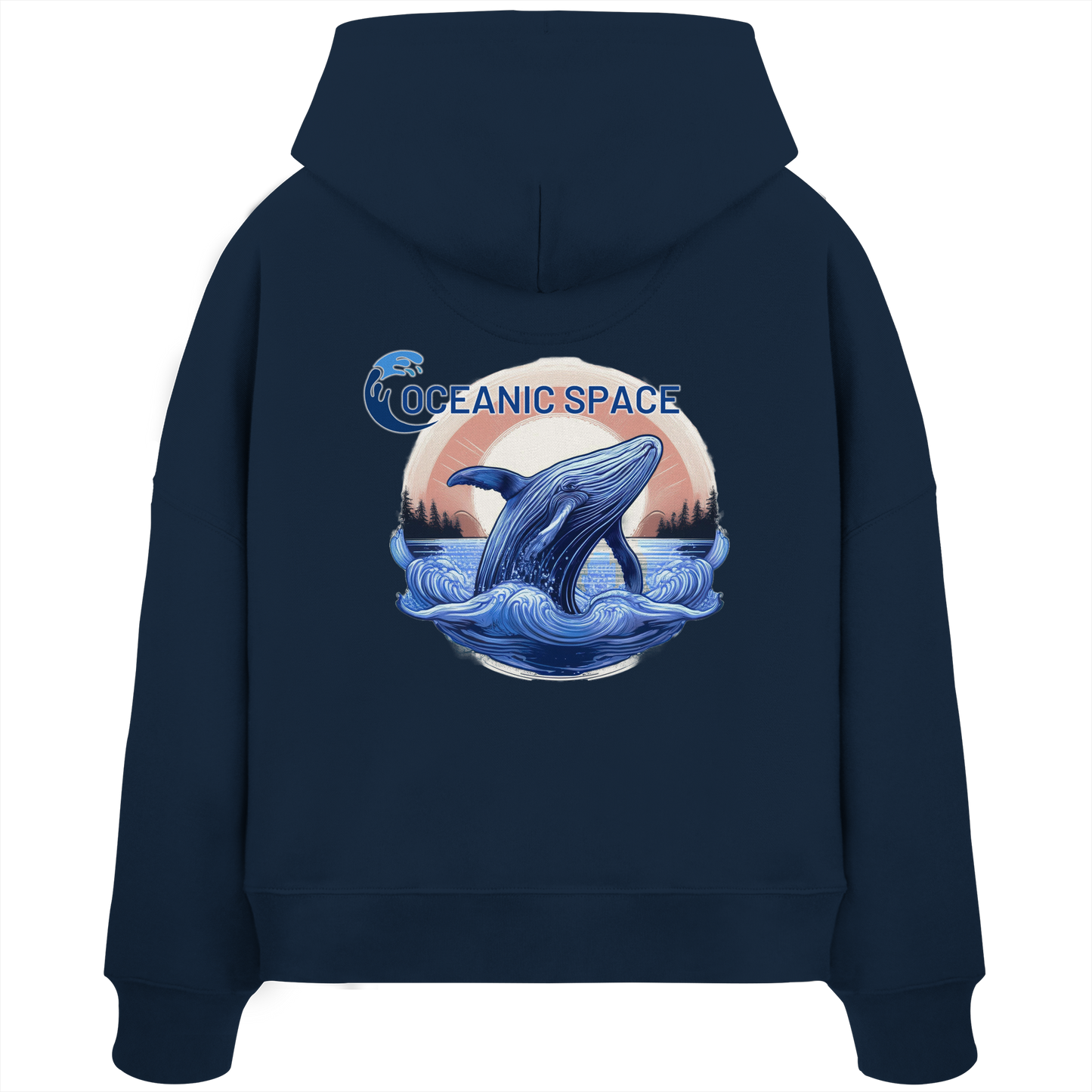 OCEANIC SPACE - Save our oceans - Womens Organic Boxcut Hoodie - ThreadLabs