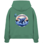 OCEANIC SPACE - Save our oceans - Womens Organic Boxcut Hoodie - ThreadLabs