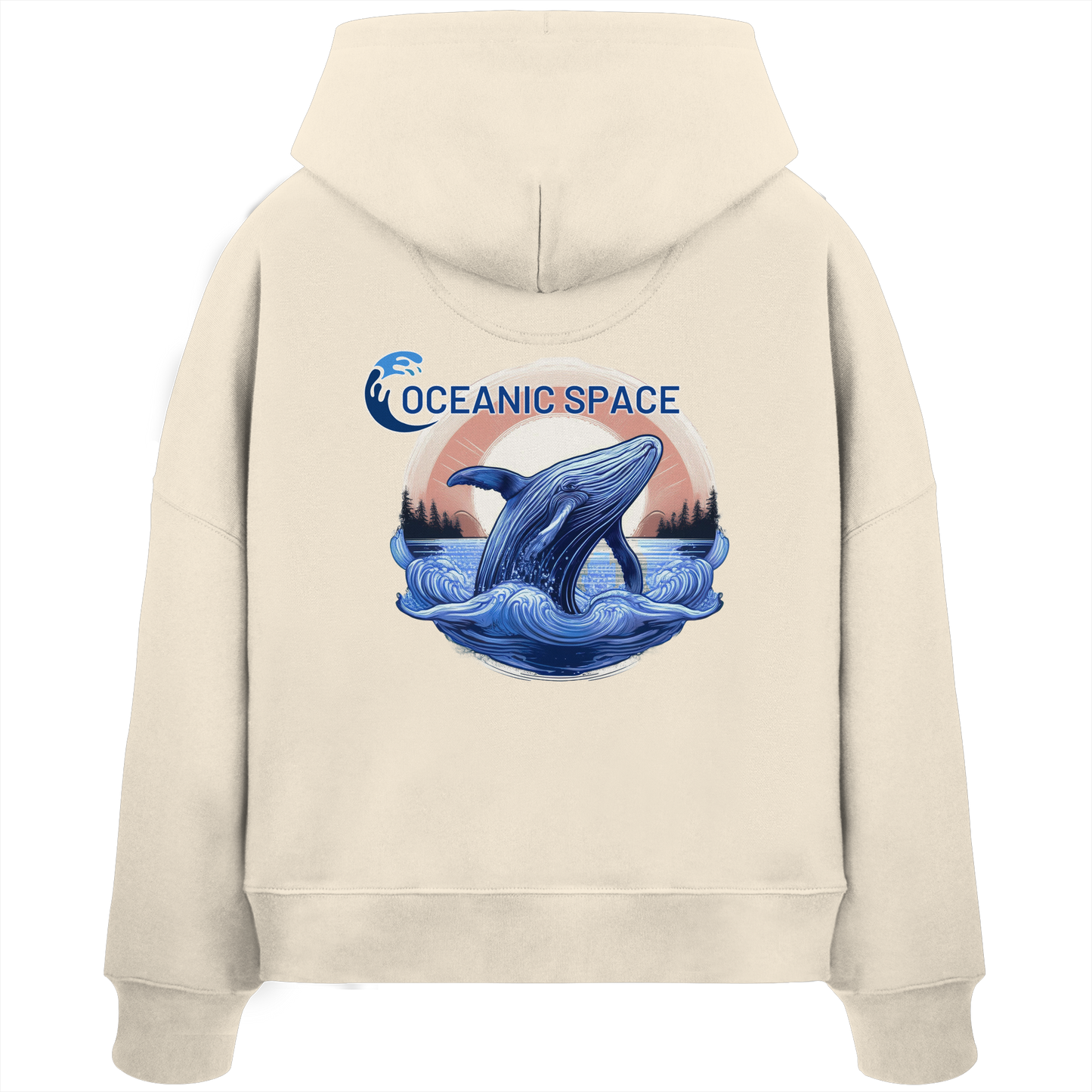 OCEANIC SPACE - Save our oceans - Womens Organic Boxcut Hoodie - ThreadLabs