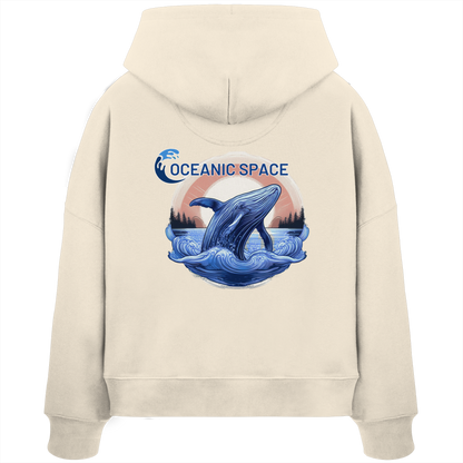 OCEANIC SPACE - Save our oceans - Womens Organic Boxcut Hoodie - ThreadLabs