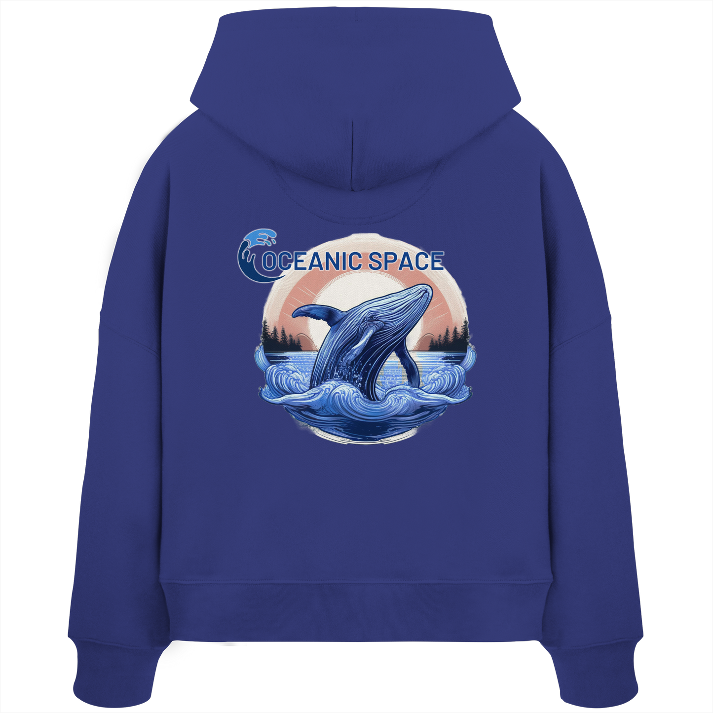 OCEANIC SPACE - Save our oceans - Womens Organic Boxcut Hoodie - ThreadLabs