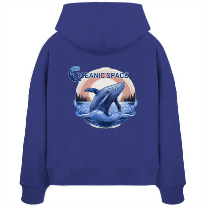 OCEANIC SPACE - Save our oceans - Womens Organic Boxcut Hoodie - ThreadLabs