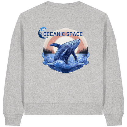 OCEANIC SPACE - Save our oceans - Womens Organic Boxcut Sweatshirt - ThreadLabs