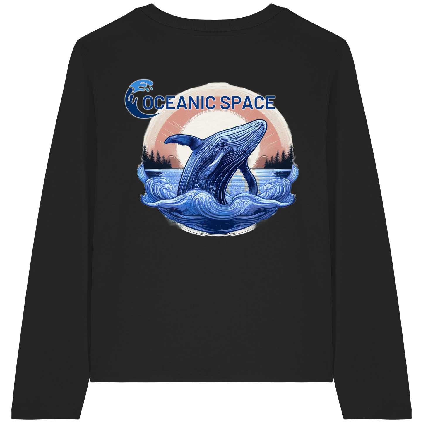 OCEANIC SPACE - Save our oceans - Womens Organic Longsleeve T-Shirt - ThreadLabs