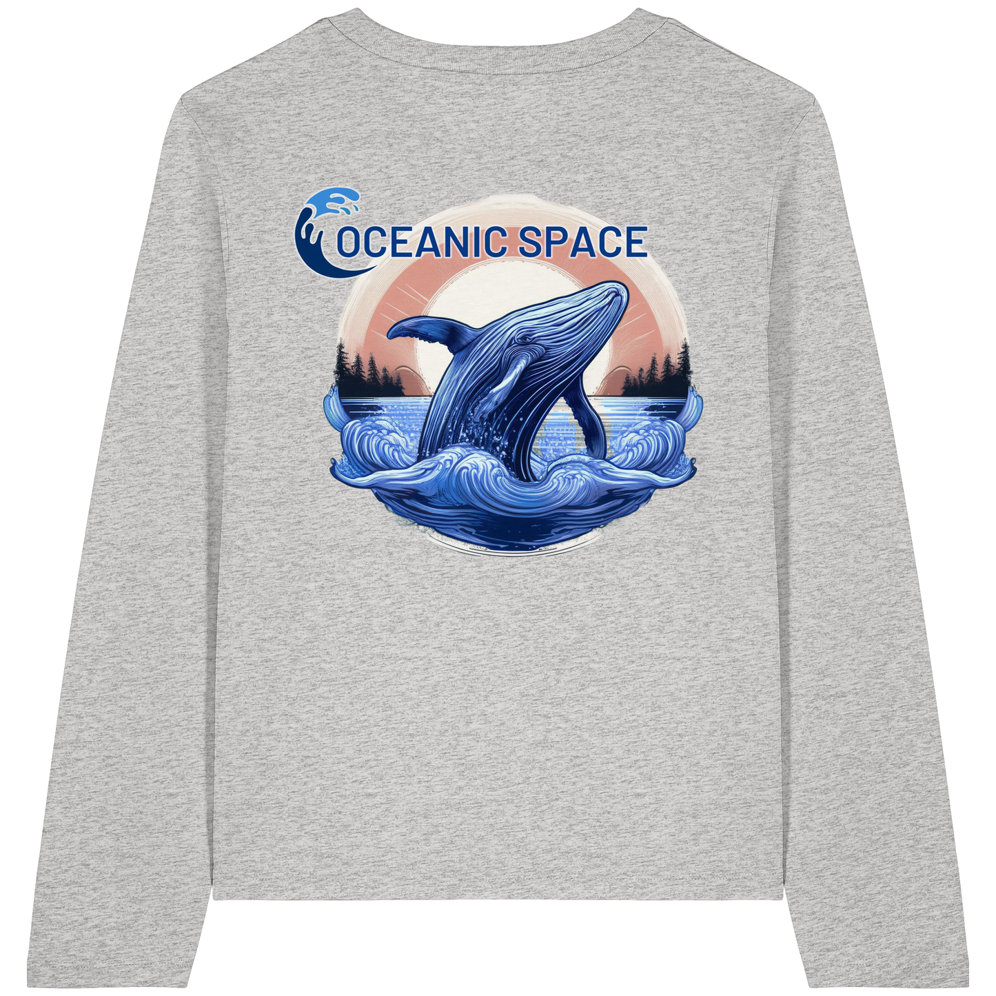 OCEANIC SPACE - Save our oceans - Womens Organic Longsleeve T-Shirt - ThreadLabs