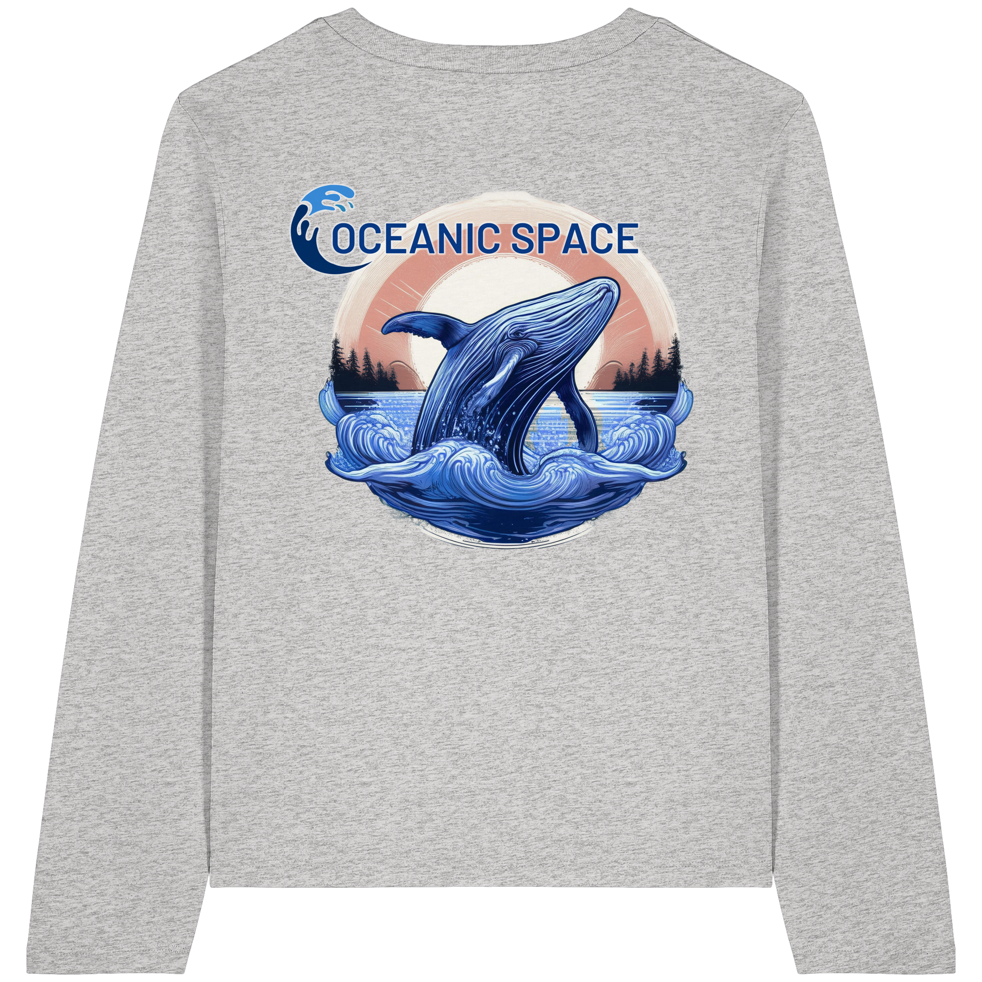 OCEANIC SPACE - Save our oceans - Womens Organic Longsleeve T-Shirt - ThreadLabs
