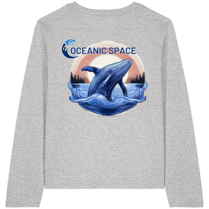 OCEANIC SPACE - Save our oceans - Womens Organic Longsleeve T-Shirt - ThreadLabs