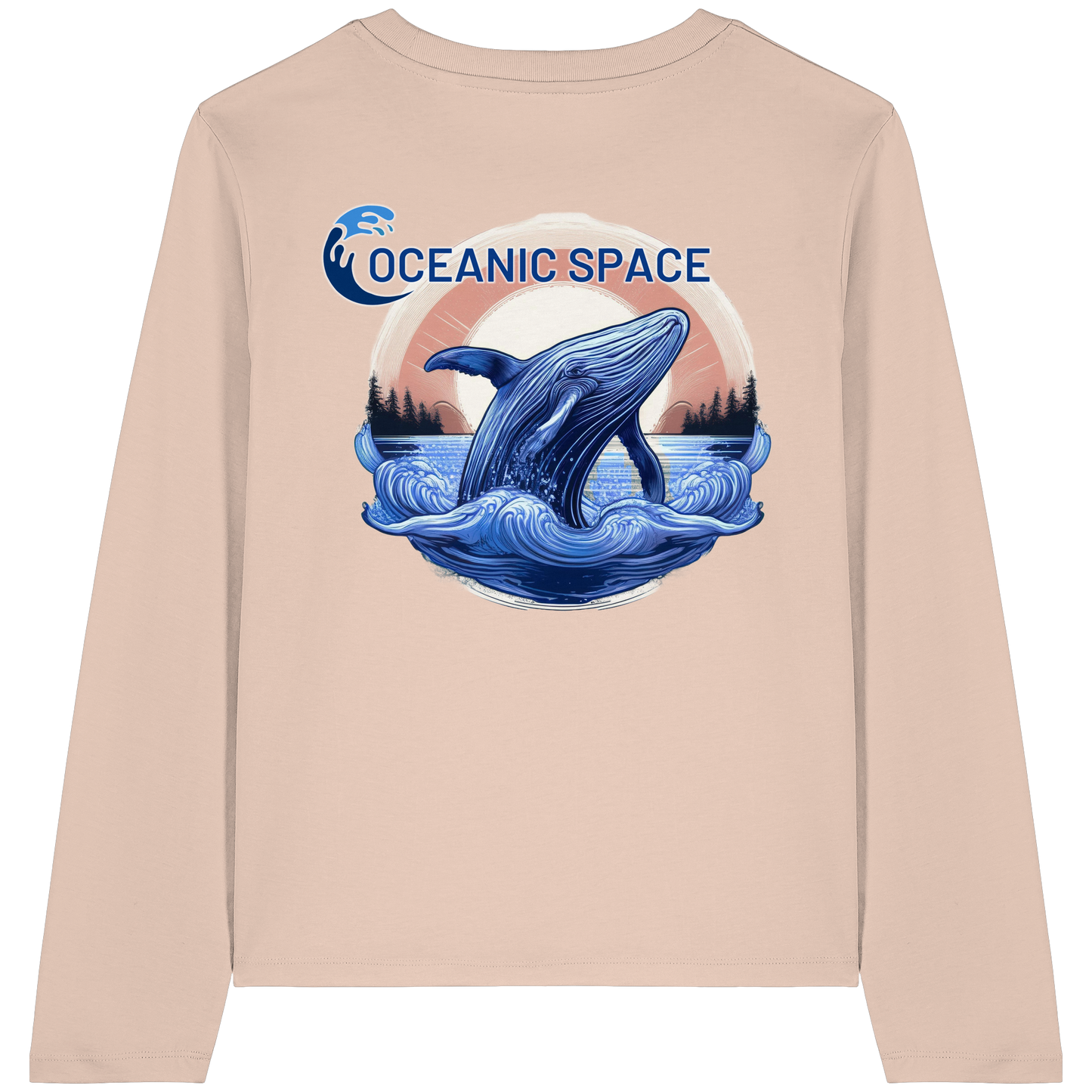 OCEANIC SPACE - Save our oceans - Womens Organic Longsleeve T-Shirt - ThreadLabs