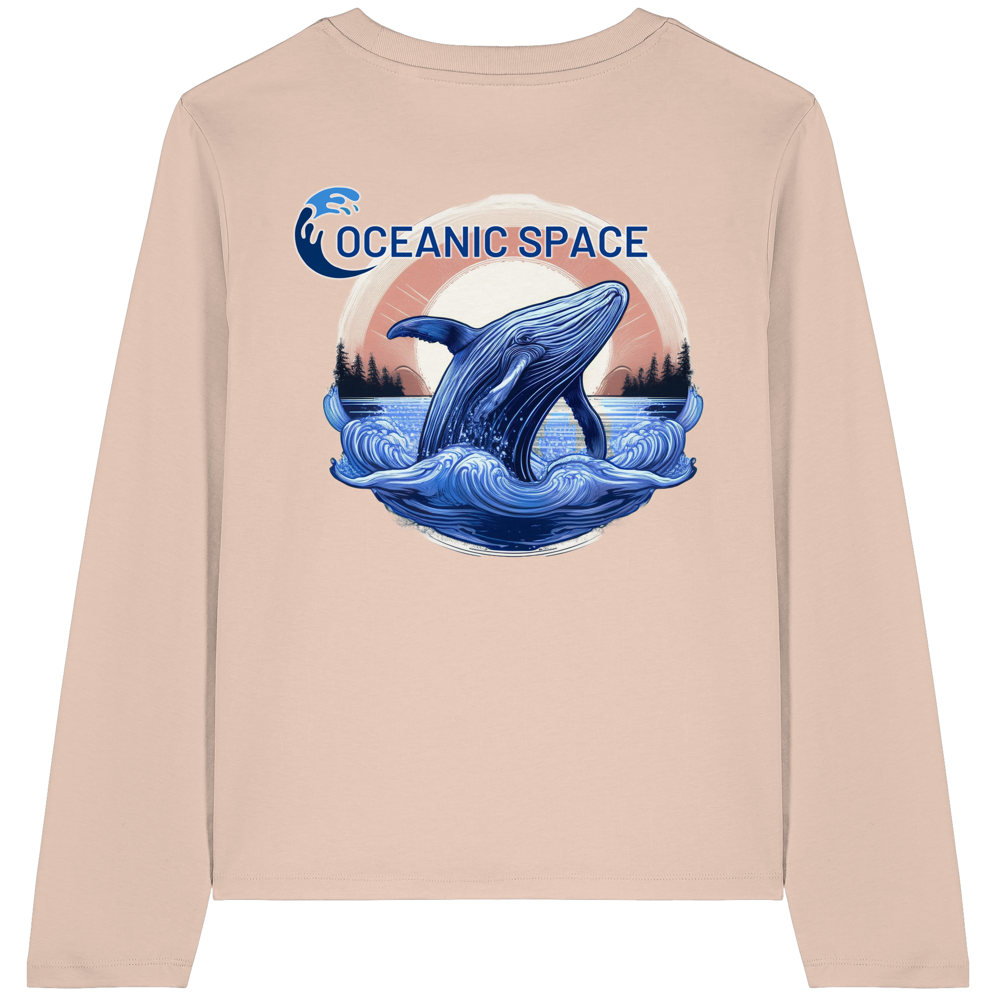 OCEANIC SPACE - Save our oceans - Womens Organic Longsleeve T-Shirt - ThreadLabs