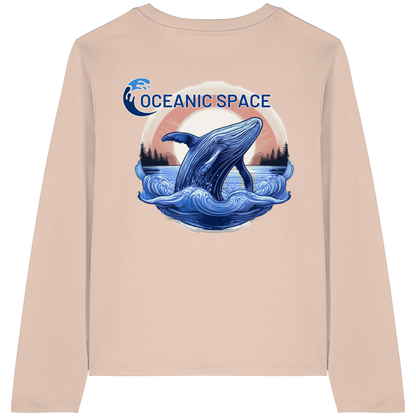 OCEANIC SPACE - Save our oceans - Womens Organic Longsleeve T-Shirt - ThreadLabs
