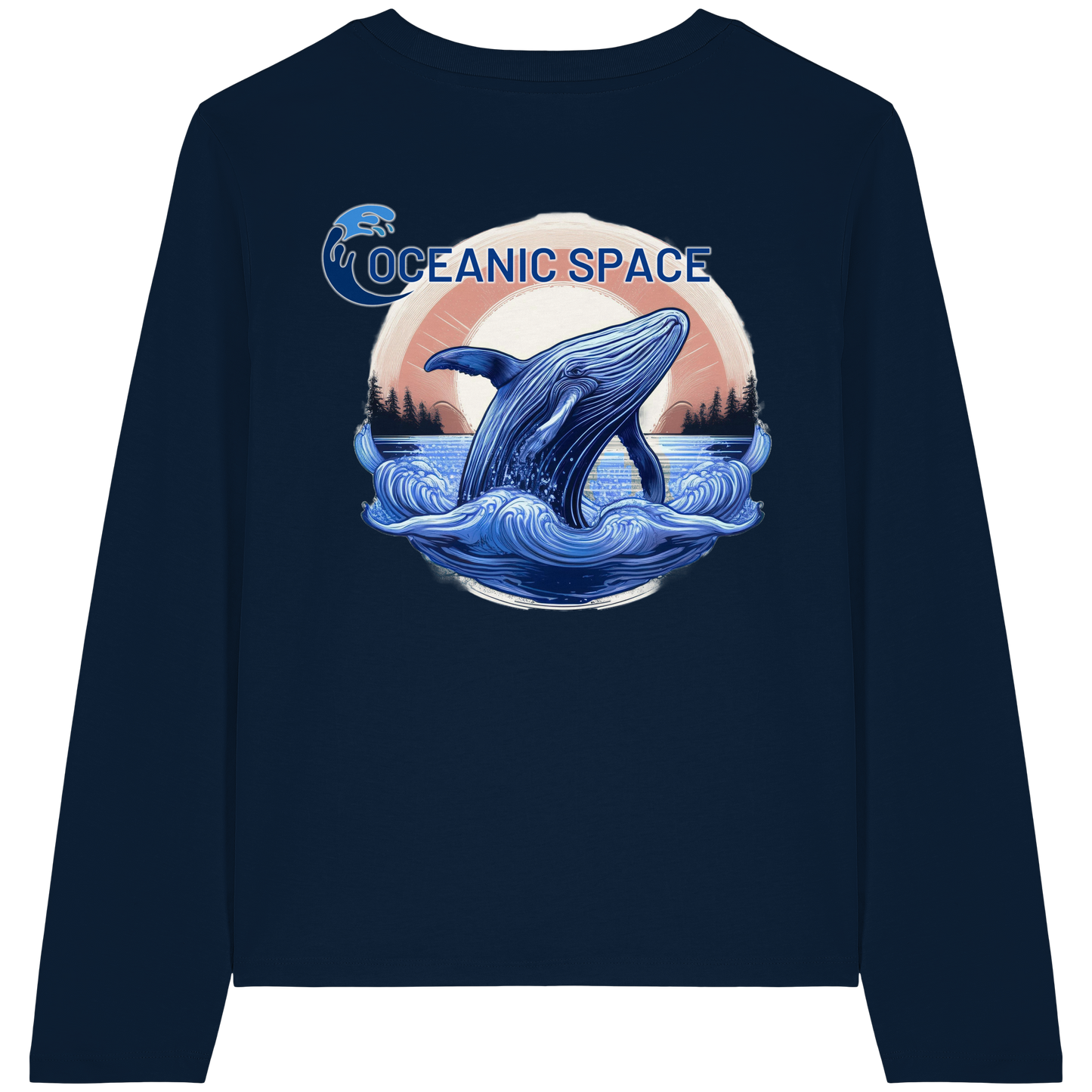 OCEANIC SPACE - Save our oceans - Womens Organic Longsleeve T-Shirt - ThreadLabs
