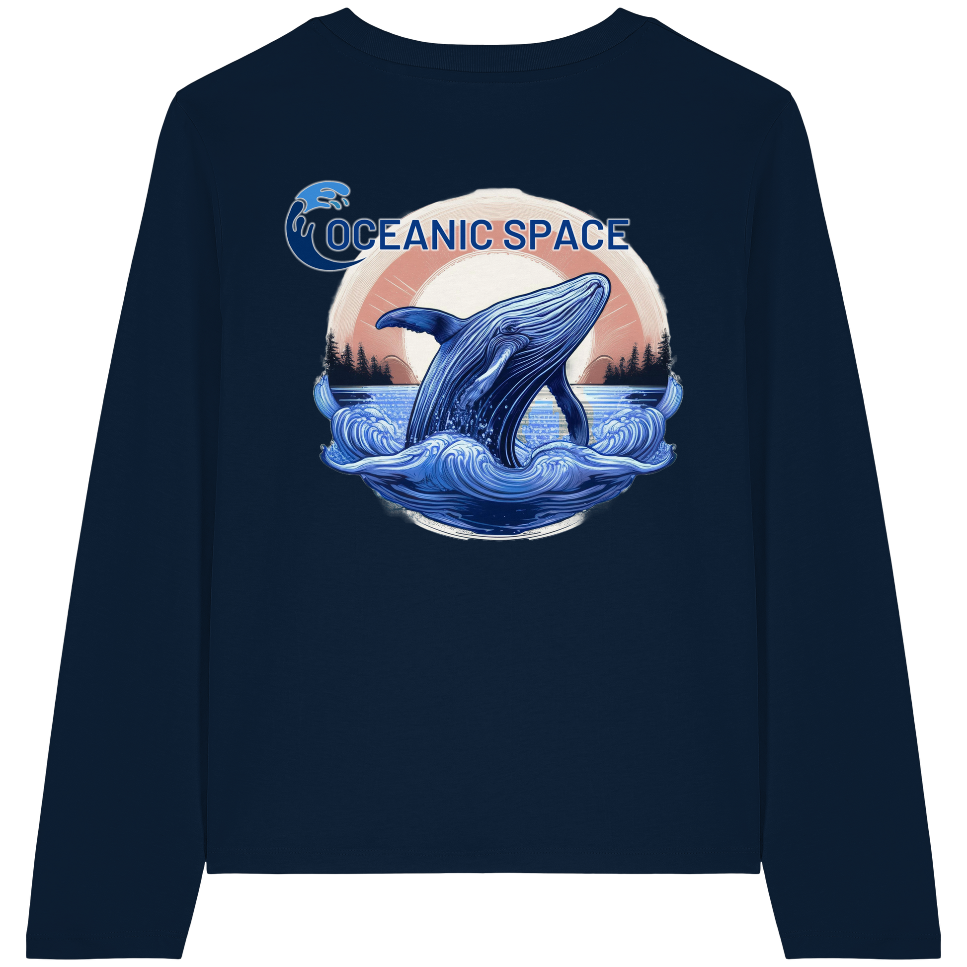 OCEANIC SPACE - Save our oceans - Womens Organic Longsleeve T-Shirt - ThreadLabs