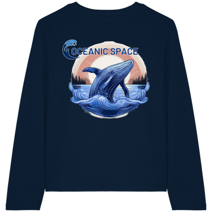 OCEANIC SPACE - Save our oceans - Womens Organic Longsleeve T-Shirt - ThreadLabs