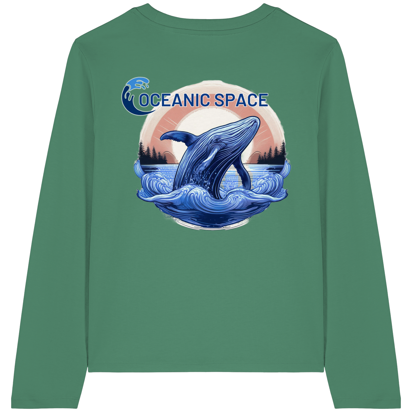 OCEANIC SPACE - Save our oceans - Womens Organic Longsleeve T-Shirt - ThreadLabs