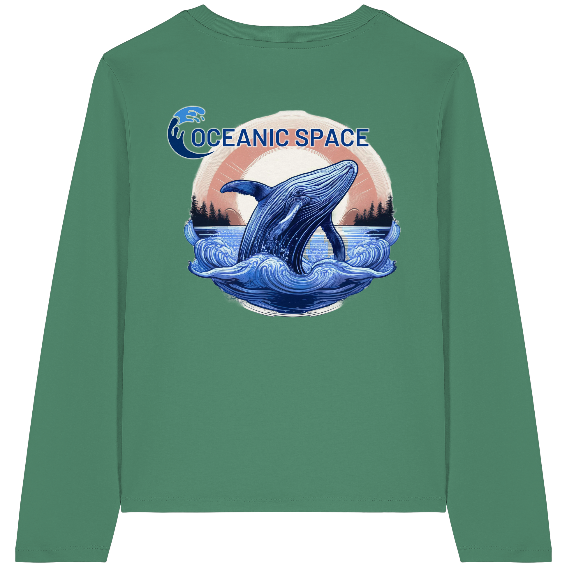 OCEANIC SPACE - Save our oceans - Womens Organic Longsleeve T-Shirt - ThreadLabs
