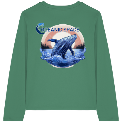 OCEANIC SPACE - Save our oceans - Womens Organic Longsleeve T-Shirt - ThreadLabs