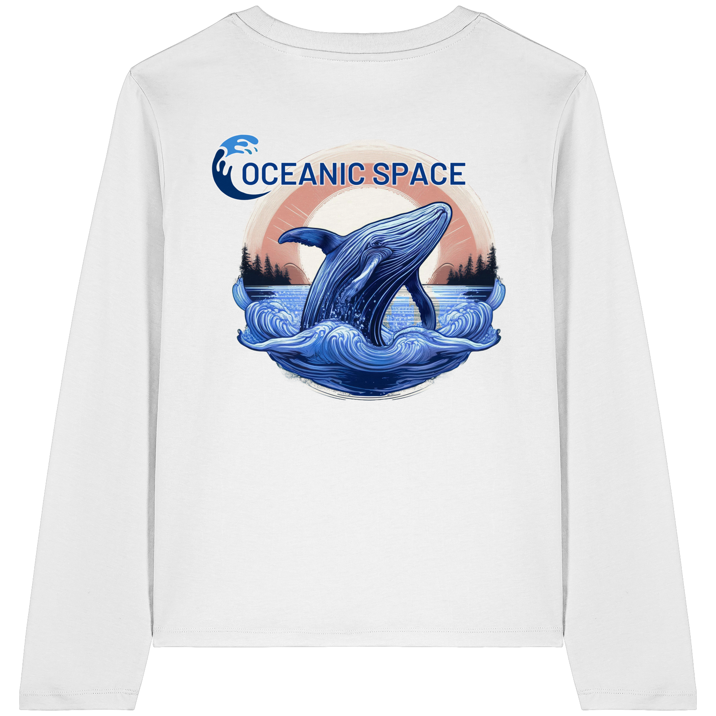 OCEANIC SPACE - Save our oceans - Womens Organic Longsleeve T-Shirt - ThreadLabs
